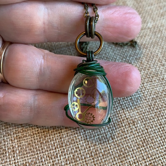 3D wired Handmade One of a kind Necklace 18” New - Picture 2 of 9